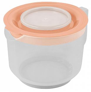 Емкость для миксера мерная с крышкой 2л персиковая карамель